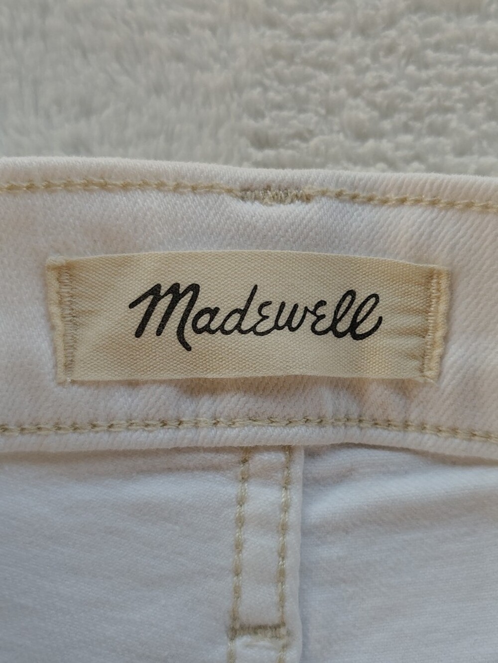 Madewell Cream Classis Straight-Leg Jeans - Picture 2 of 16